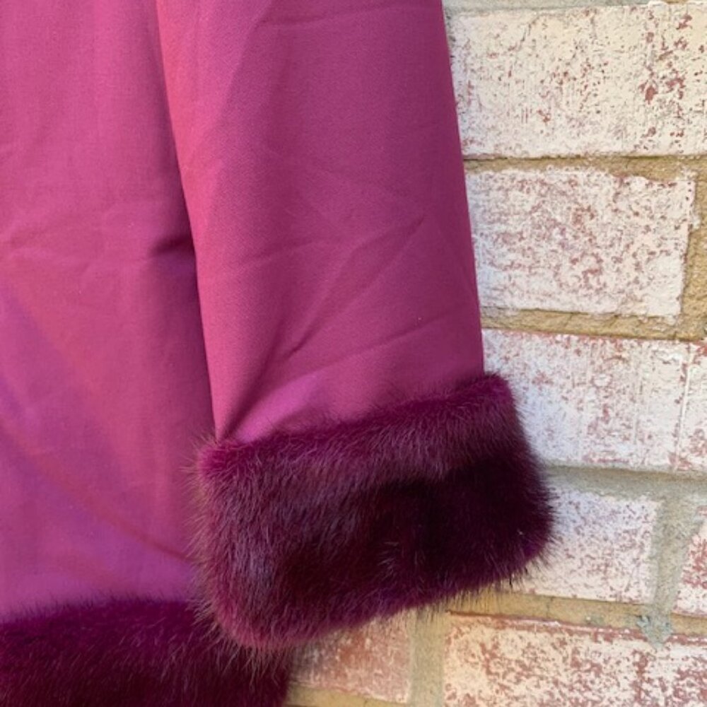 Flavio Castellani Back V Neckline Mink Wool dress NWT - Picture 5 of 15